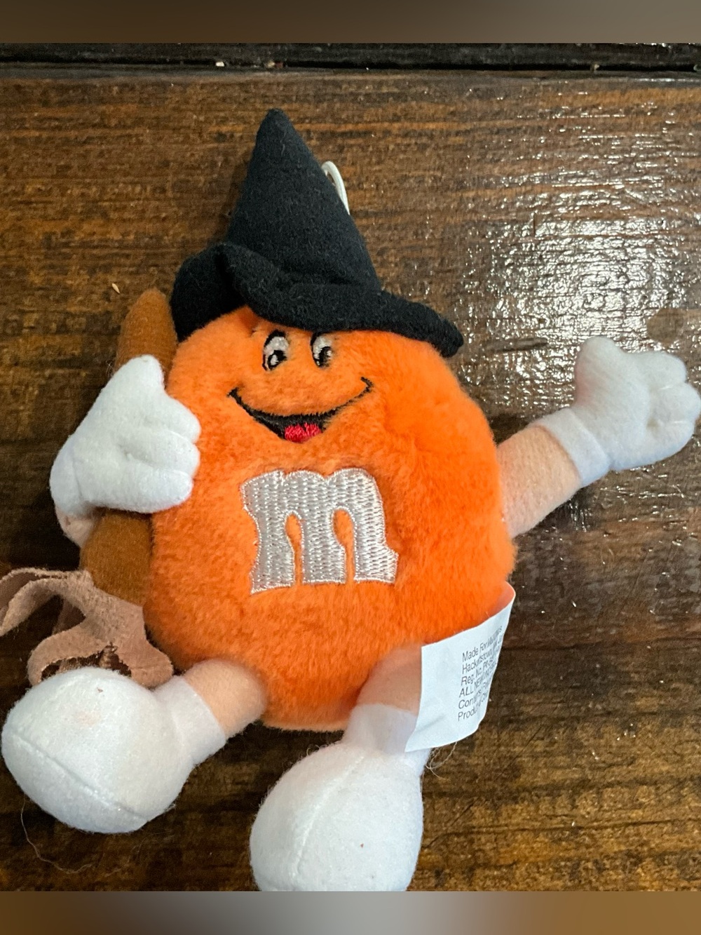 1996 M&M’s Fun Friend Orange with Witch Hat Plush Toy